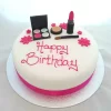 Makeup Fondant Cake from LallanTop Cake Shop with Delivery in East Delhi, South-East Delhi, Ghaziabad, and Noida