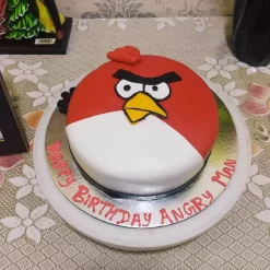 Addictive Angry Bird Fondant Cake - Delivery in Noida, East Delhi, and South-East Delhi