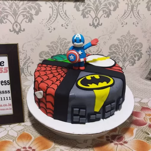 avengers birthday fondant cake from lallantop cake shop noida and east delhi From LallamTop Cake Shop