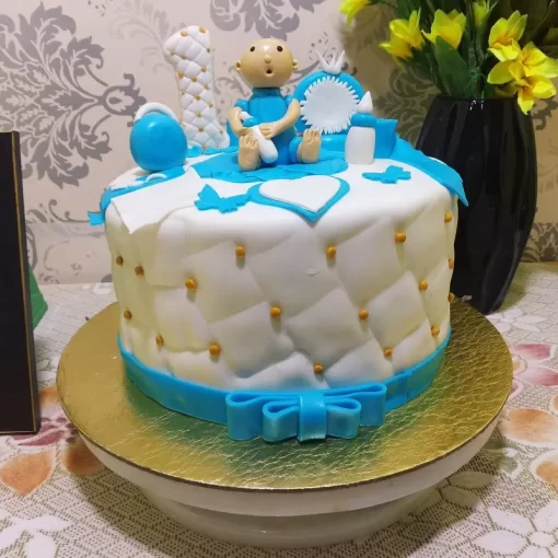 Baby 1St Birthday Fondant Cake