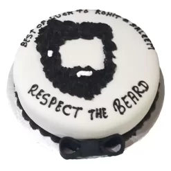 Beard Theme Fondant Cake from LallanTop Cake Shop - Delivery in East Delhi, South-East Delhi, Ghaziabad, and Noida.