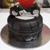 Bike On Tyre Fondant Cake From Lallantop Cake Shop Noida And East Delhi From Lallamtop Cake Shop