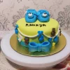 Blue Baby Shoes Fondant Cake - Delivery In Noida, East Delhi, And South-East Delhi