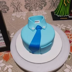 Blue Shirt and Tie Fondant Cake from LallanTop Cake Shop - Delivery in East Delhi, South-East Delhi, Ghaziabad, and Noida.