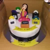 Born To Shop Lady Theme Fondant Cake From Lallantop Cake Shop Noida And East Delhi From Lallamtop Cake Shop