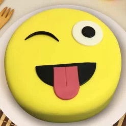 LallanTop Cake Shop Crazy Face Smiley Fondant Cake - Delivery in East Delhi, South-East Delhi, Ghaziabad, and Noida