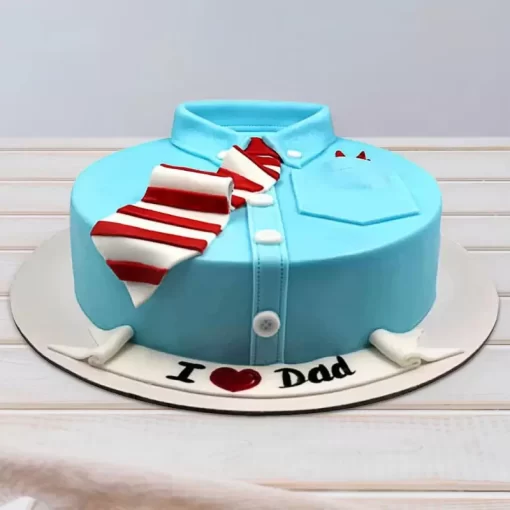 Dad Shirt &Amp; Tie Fondant Cake