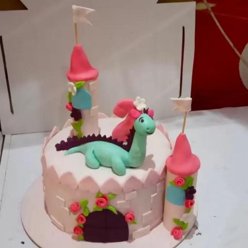 Dragon And Castle Theme Cake