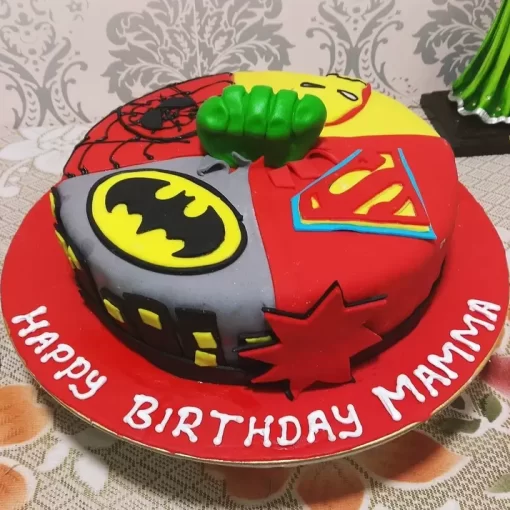 Energetic Avengers Fondant Cake From Lallantop Cake Shop Noida And East Delhi E1705917500995 From Lallamtop Cake Shop