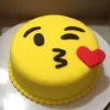 Face Blowing A Kiss Emoji Fondant Cake From Lallantop Cake Shop - Perfect For Celebrations