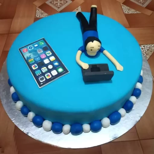 Gadget Lover Guy Theme Cake from LallanTop Cake Shop - Delivery in East Delhi, South-East Delhi, Ghaziabad, and Noida