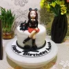 Girl And Dog Fondant Cake From Lallantop Cake Shop