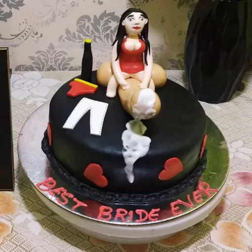 Girl Sitting On Dick Bachelorette Cake From Lallantop Cake Shop