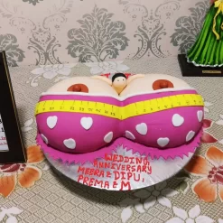 Guy in Boobs Fondant Cake from LallanTop Cake Shop