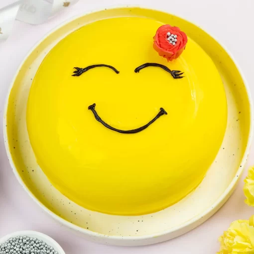 Happy Emoji Pineapple Cake