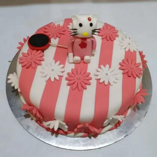 Hello Kitty Theme Fondant Cake From Lallantop Cake Shop