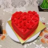 Hot Red Valentine Heart Fondant Cake From Lallantop Cake Shop