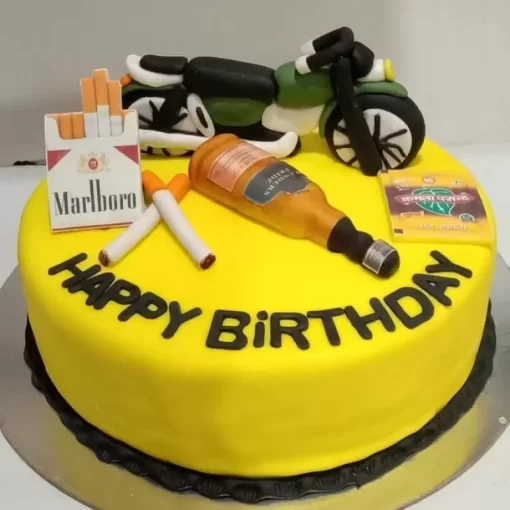 Junkie Theme Fondant Cake