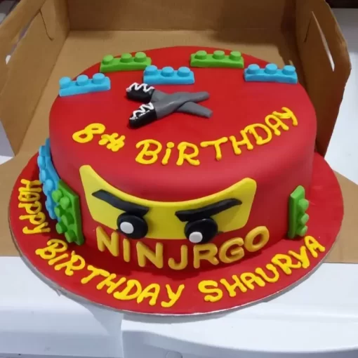 Lego Ninjago Theme Fondant Cake