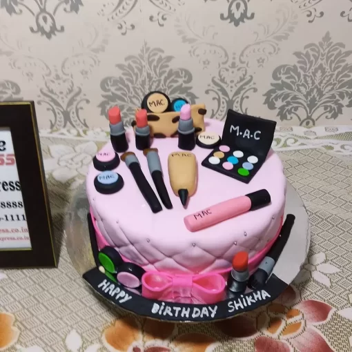 Makeup Themed Designer Cake From Lallantop Cake Shop Noida And East Delhi From Lallamtop Cake Shop