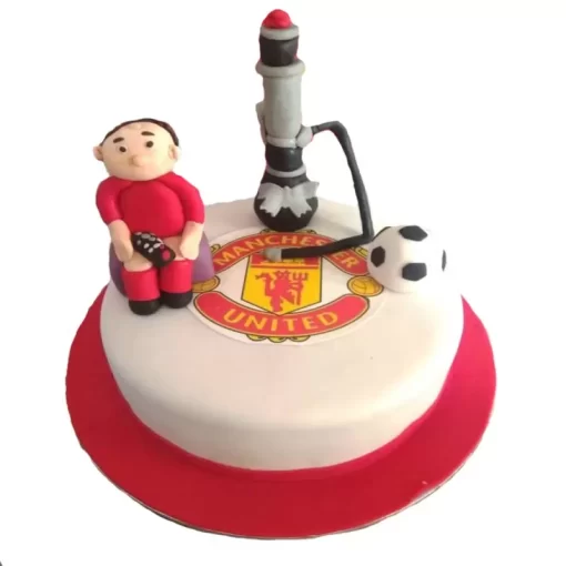 Manchester United Fan Theme Fondant Cake From Lallantop Cake Shop Noida And East Delhi From Lallamtop Cake Shop