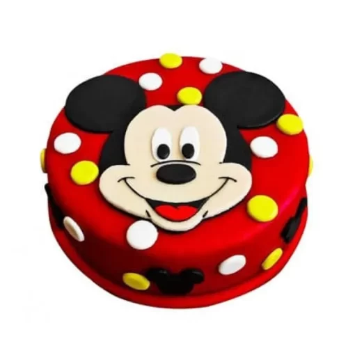 mickey mouse round fondant cake from lallantop cake shop noida and east delhi From LallamTop Cake Shop