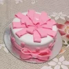 Pink Bow Truffle Fondant Cake From Lallantop Cake Shop - Delivery In East Delhi, South-East Delhi, Ghaziabad, And Noida