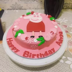 Pink Peppa Pig Designer Cake with Delivery in Noida, East Delhi, and South East Delhi