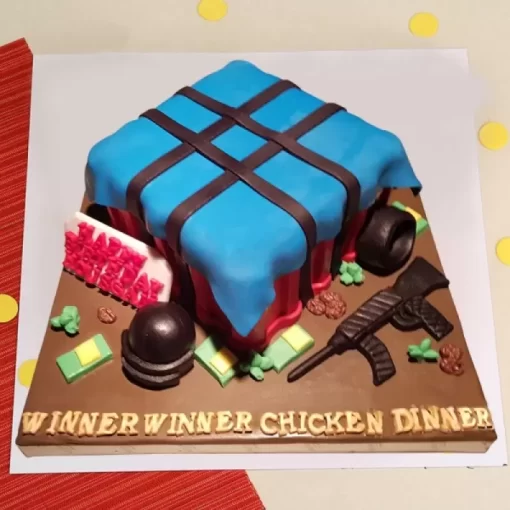 Pubg Game Customized Fondant Cake