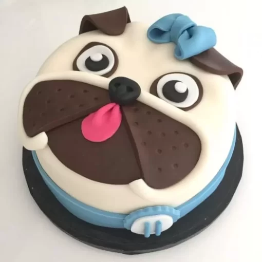 Pug Puppy Dog Theme Cake