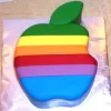 Rainbow Apple Shape Fondant Cake From Lallantop Cake Shop - Delivery In East Delhi, South-East Delhi, Ghaziabad, And Noida.