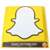 Snap Chat Logo Fondant Cake From Lallantop Cake Shop Noida And East Delhi From Lallamtop Cake Shop