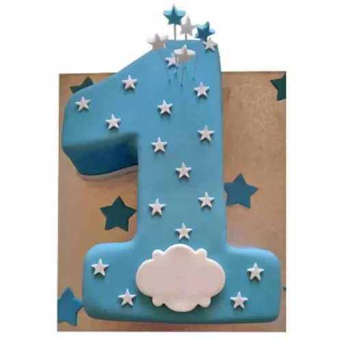 Starry Gaze 1St Birthday Fondant Cake