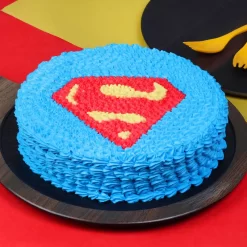 Superman Logo Cream Cake from LallanTop Cake Shop