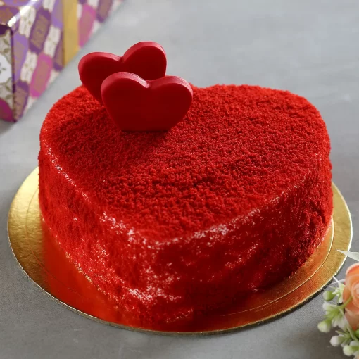 sweet red heart velvet cake From LallamTop Cake Shop