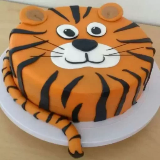 Tiger Face Fondant Cake