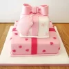 2 Tier Pink Gift Box Cake From Lallantop Cake Shop Noida And East Delhi From Lallamtop Cake Shop