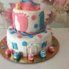 2 Tier Twin Baby Shower Cake From Lallantop Cake Shop Noida And East Delhi From Lallamtop Cake Shop