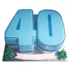 40 Number Blue Fondant Cake From Lallantop Cake Shop Noida And East Delhi From Lallamtop Cake Shop