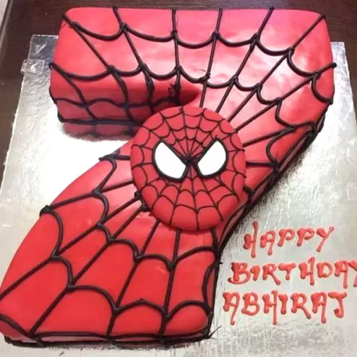 7Th Birthday Spiderman Fondant Cake From Lallantop Cake Shop Noida And East Delhi From Lallamtop Cake Shop