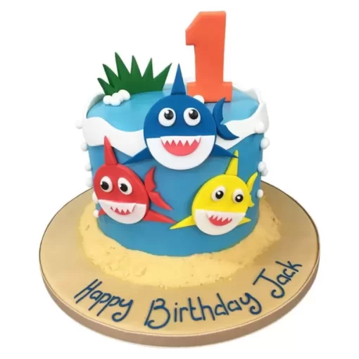 Baby Shark Theme Fondant Cake