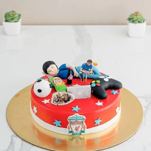 Chilling Liverpool Fan Cake