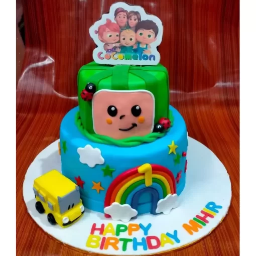 Cocomelon 2 Tier Birthday Cake - Image 2