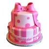 Cute Pink Gift Fondant Cake From Lallantop Cake Shop Noida And East Delhi From Lallamtop Cake Shop