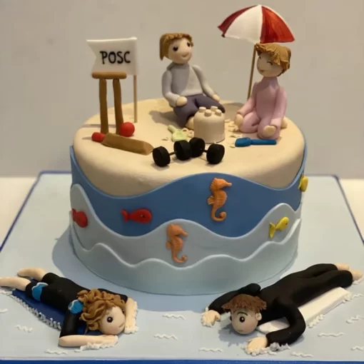 Family Beach Cake