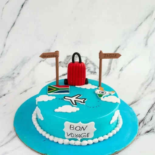 Flight Travel Design Cake