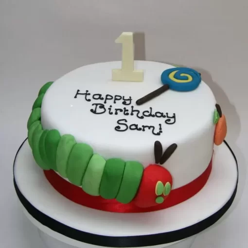 Hungry Caterpillar Theme Cake