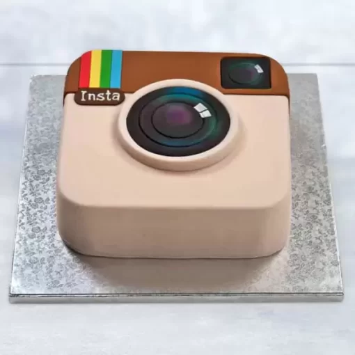 Instagram Logo Shaped Fondant Cake