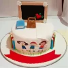 kids school theme fondant cake from lallantop cake shop noida and east delhi From LallamTop Cake Shop