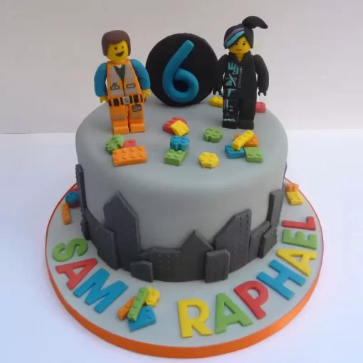 Lego Movie Theme Cake